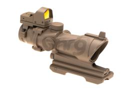 Aim-O combo combat scope ACOG 4x32IR / Reflex Sight QD Desert