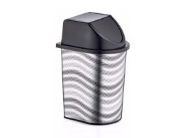 Cos gunoi cu capac D019, Metalic, 11.5L