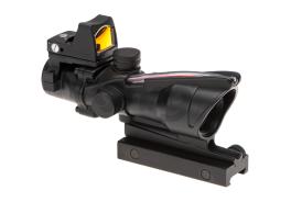 Emerson combo battle scope ACOG 4x32 / Reflex Sight Fibra Negru