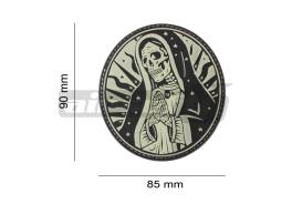 JTG patch fosforescent "Santa muerte"
