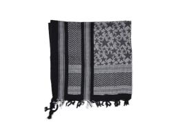 Mil-Tec shemag stars Alb/Negru