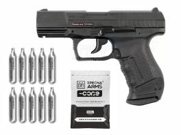 Pachet Umarex Walther P99 DAO + 10 capsule CO2 Umarex + Bile Specna Arms 0.25g 1000 buc.