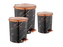 Set gos gunoi cu pedala 3 piese Go Go, 6L, 11L, 20L