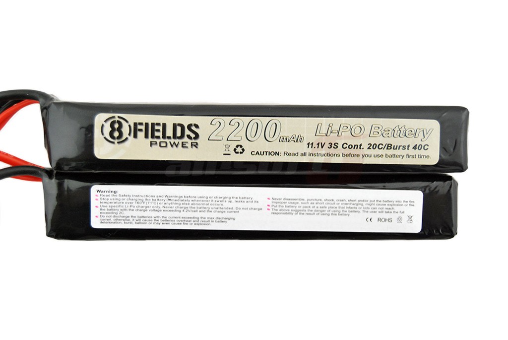 8Fields acumulator LiPo 11.1V 2200mAh crane x2