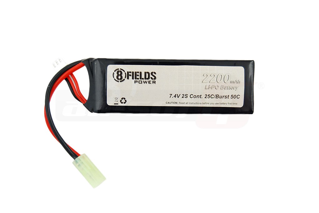8Fields acumulator LiPo 7.4V 2200 mAh compact