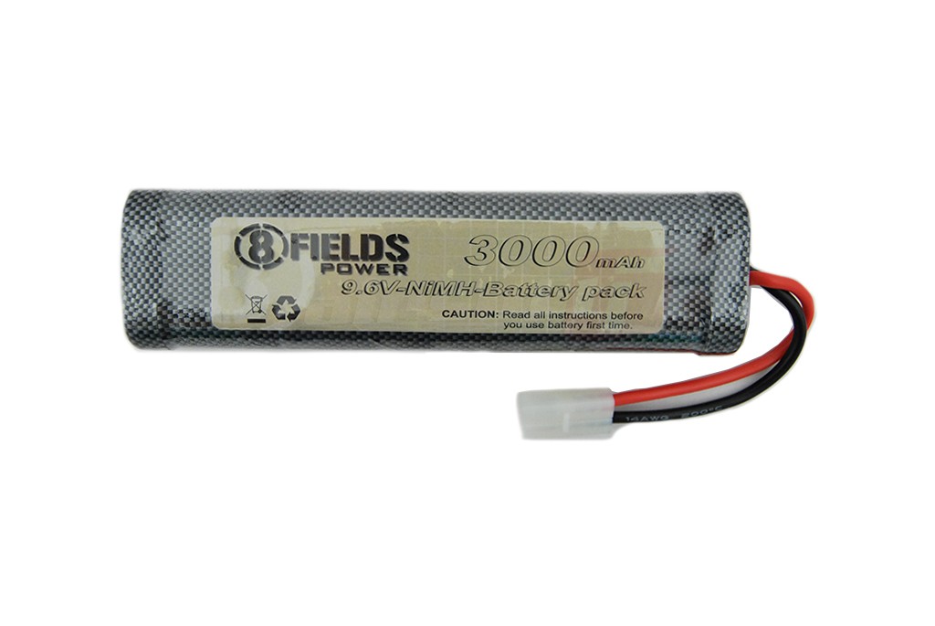 8Fields acumulator NiMh 9.6V 3000 mAh large compact
