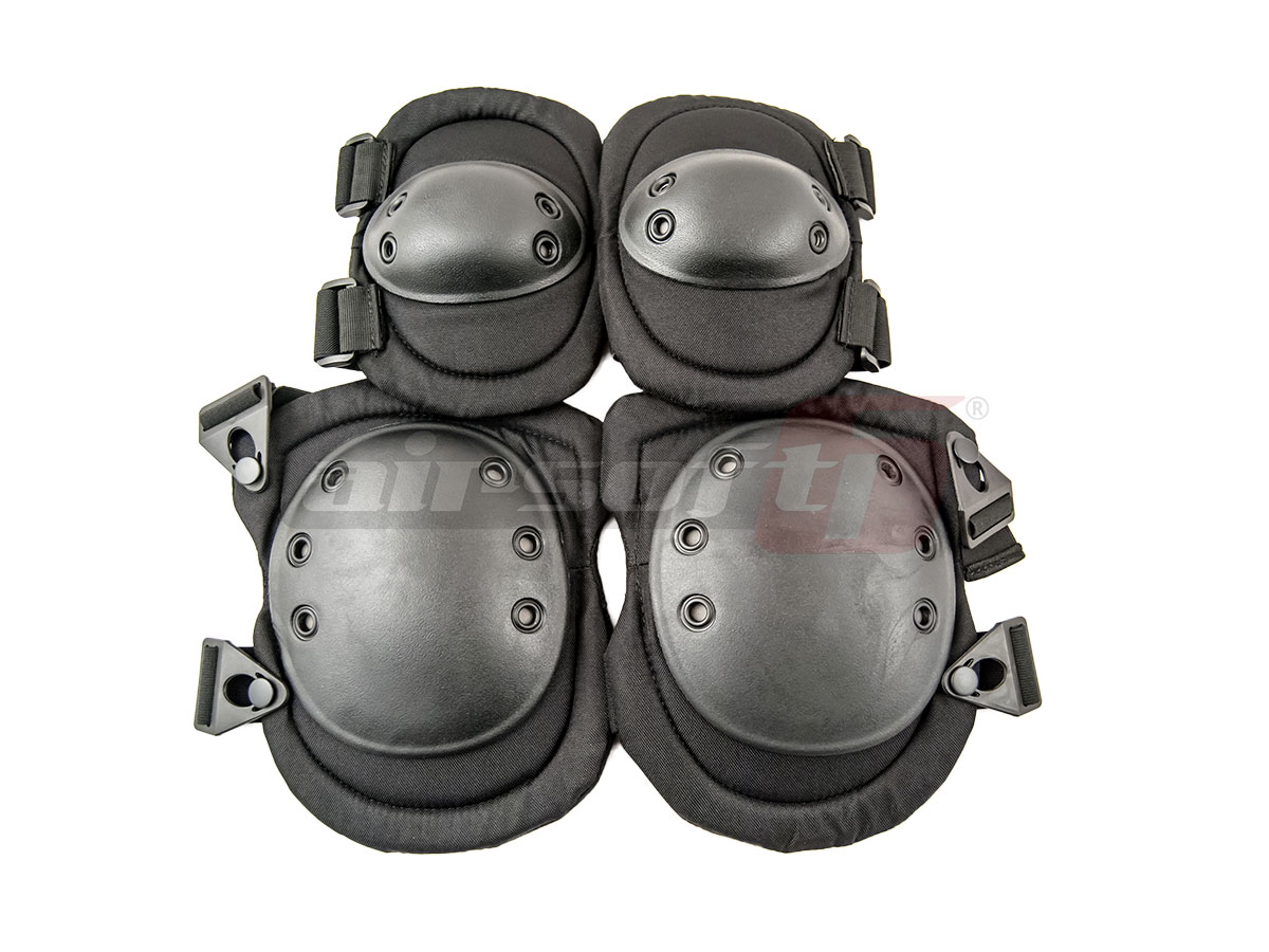 8Fields set genunchiere + cotiere tip Alta Systems Negru