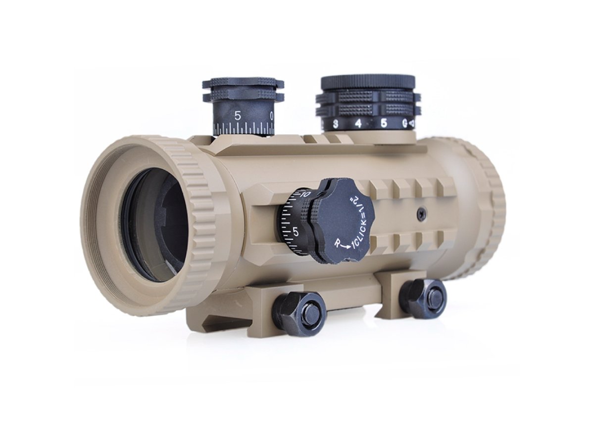 Aim-O dot sight 1x30 cu sine laterale desert