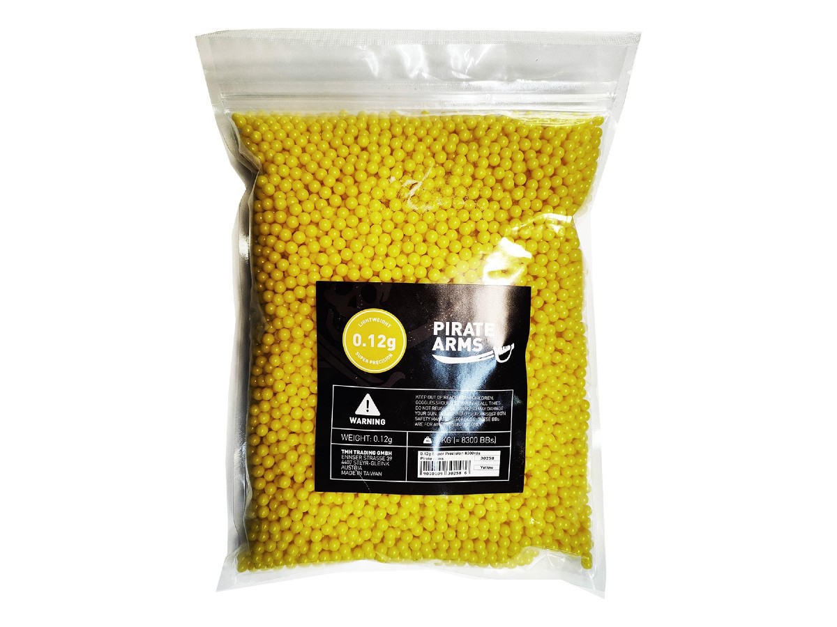 Bile Pirate Arms 0.12g 8300 buc galbene
