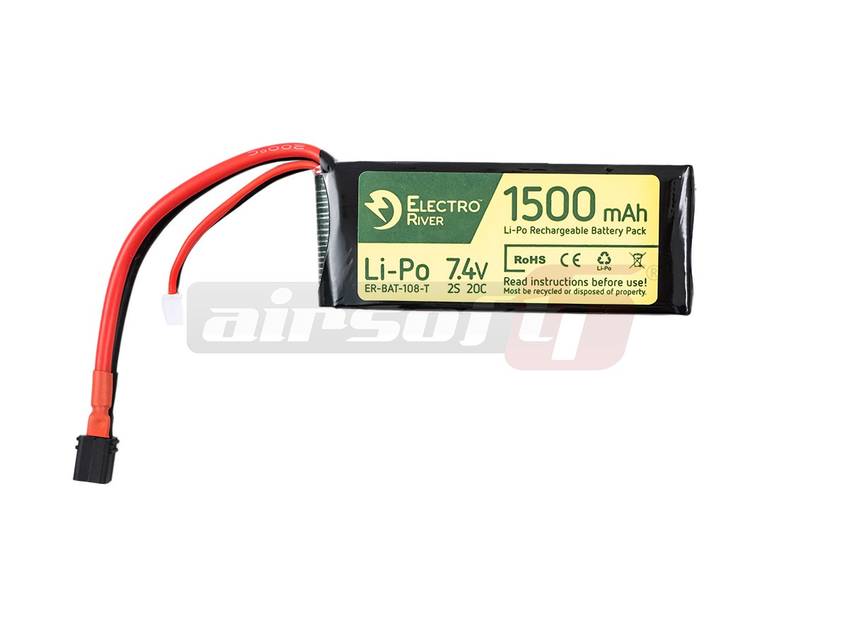 Electro River acumulator LiPo 7.4V 1500mAh Deans