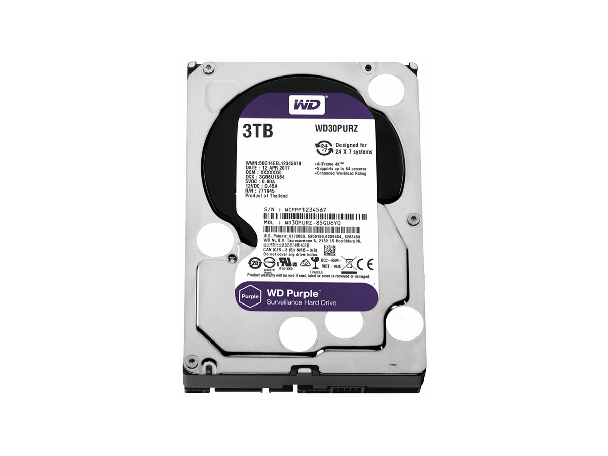 HDD intern WD, 3.5", 3TB, PURPLE