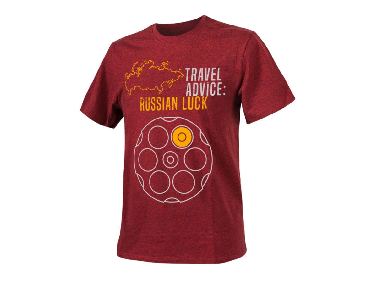 Helikon-Tex tricou Russian Luck Melange Rosu L