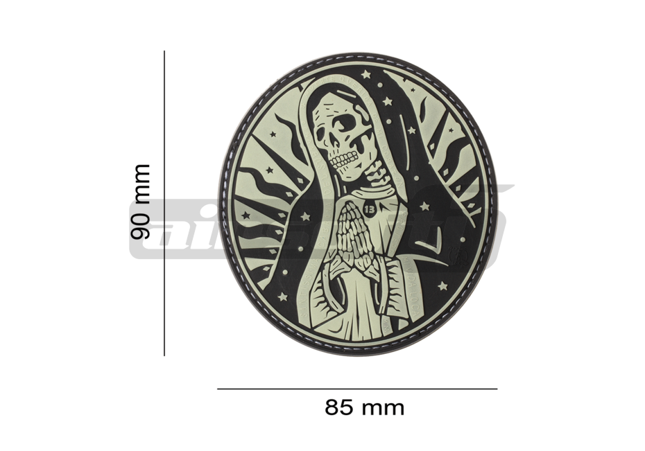 JTG patch fosforescent "Santa muerte"