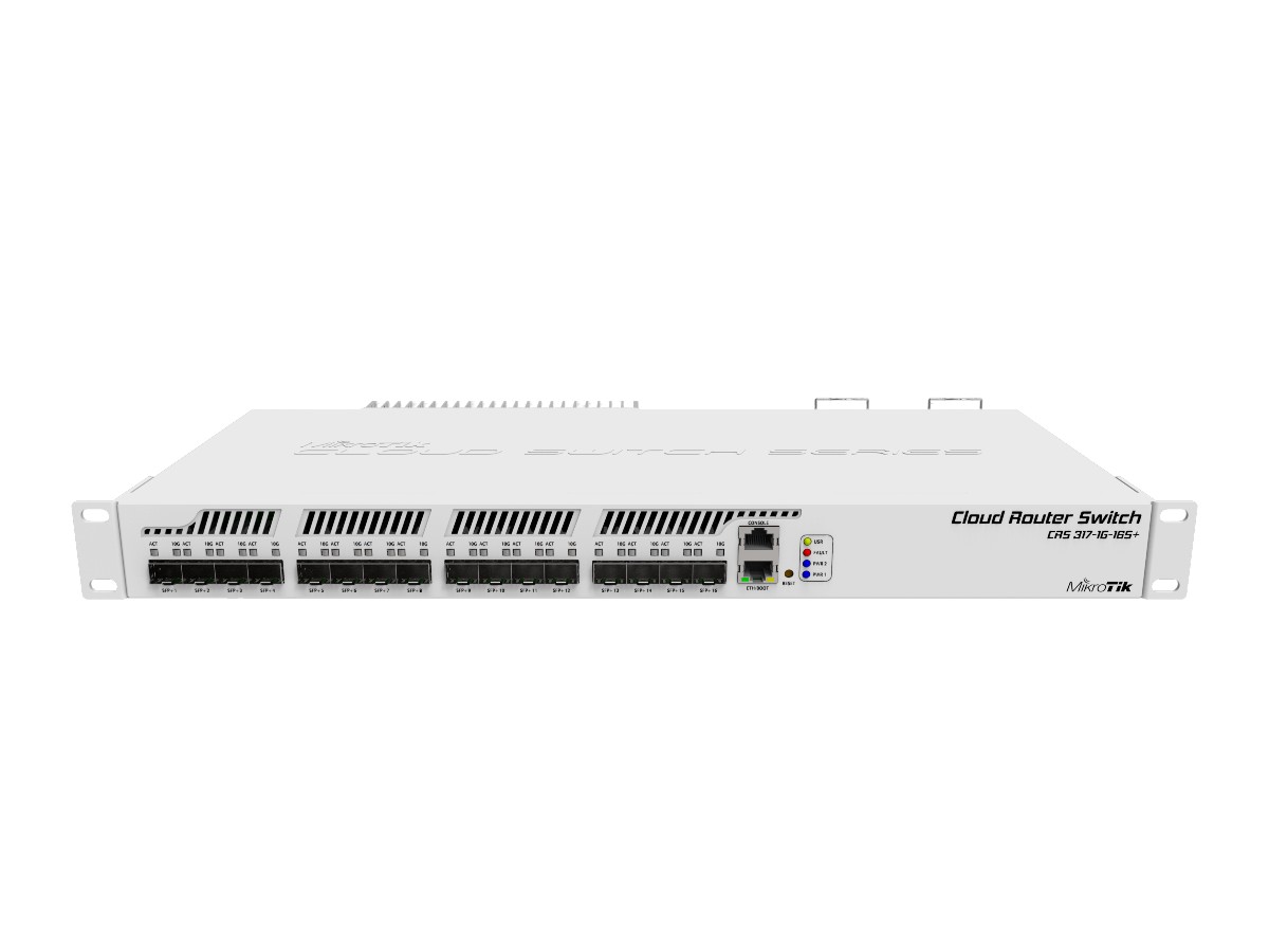 Management Switch 16 x SFP+ 10Gbps, 1 x Gigabit - Mikrotik