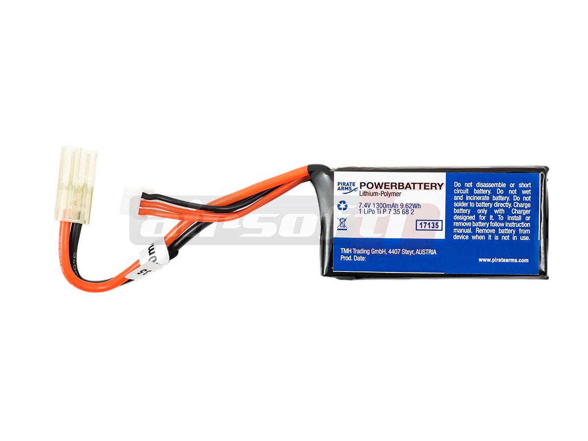 Pirate Arms acumulator LiPo 7.4V 1300mAh compact