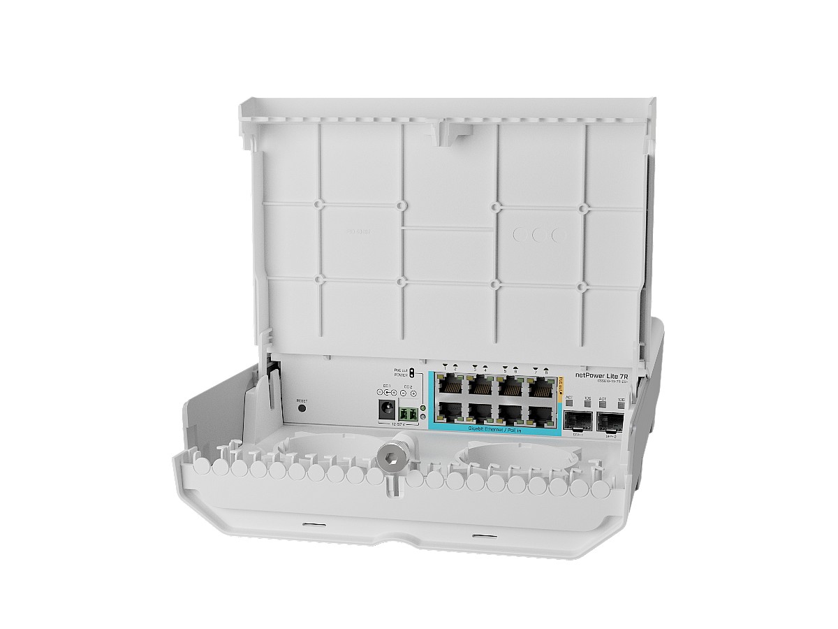 Smart Switch outdoor, 8 x Gigabit (7 PoE in), 2 x SFP+ 10Gbps