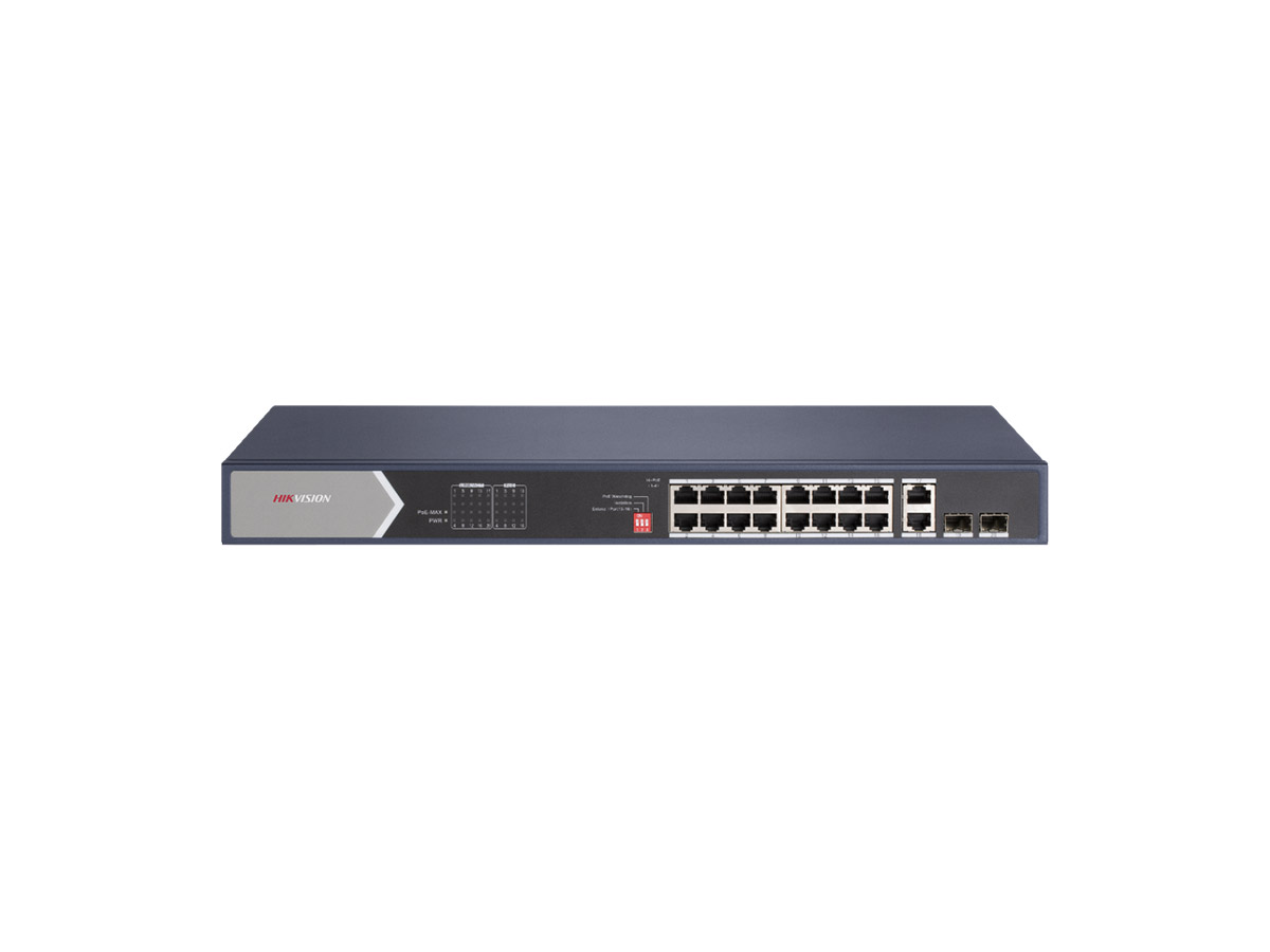 Switch 16 porturi POE Gigabit, Hikvision DS-3E0520HP-E