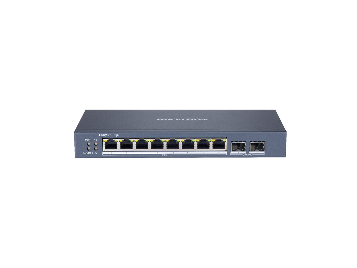 Switch 8 porturi Gigabit, Hikvision DS-3E1510P-E