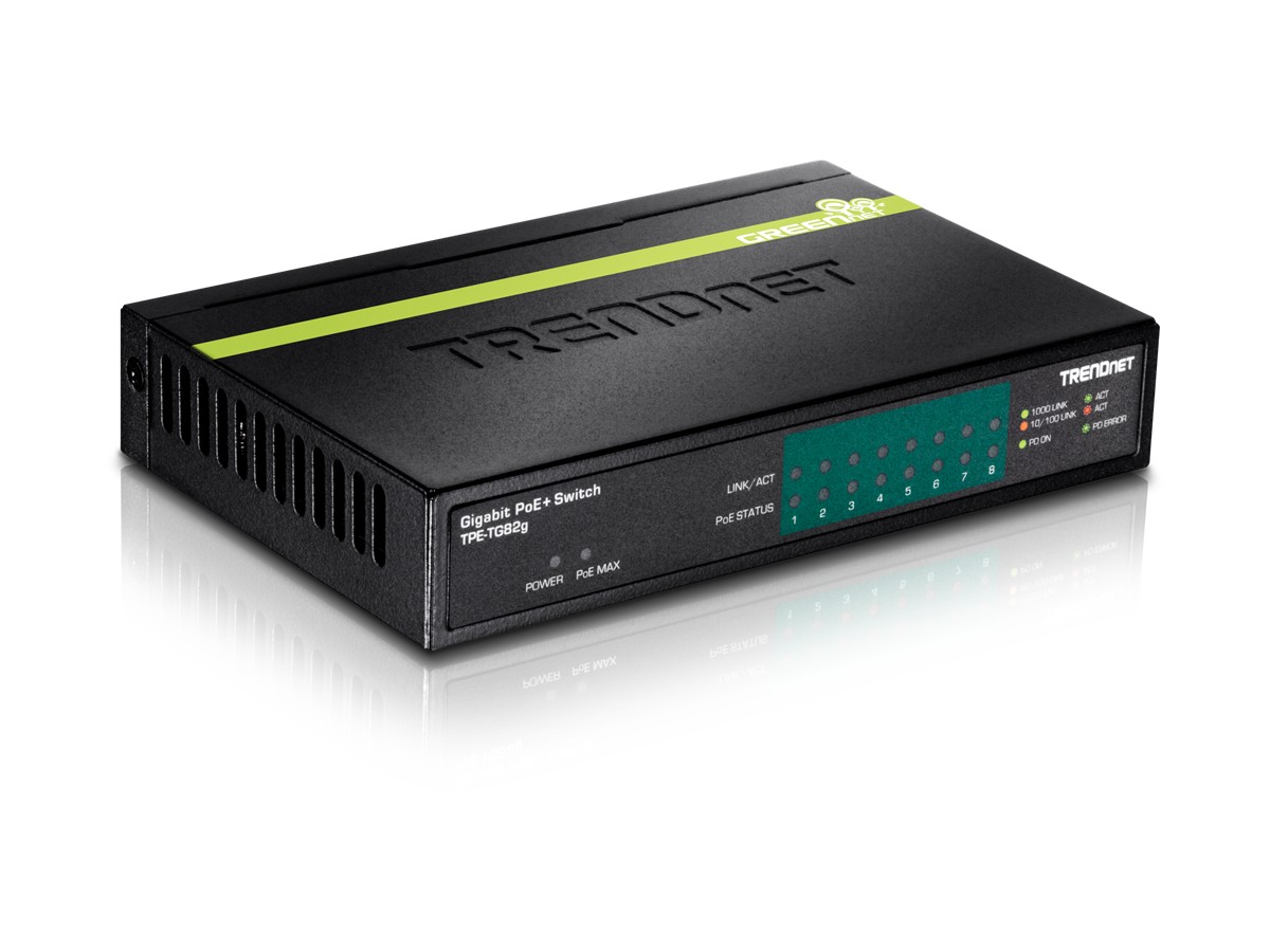Switch 8 porturi Gigabit PoE/PoE+ 61W - TRENDnet