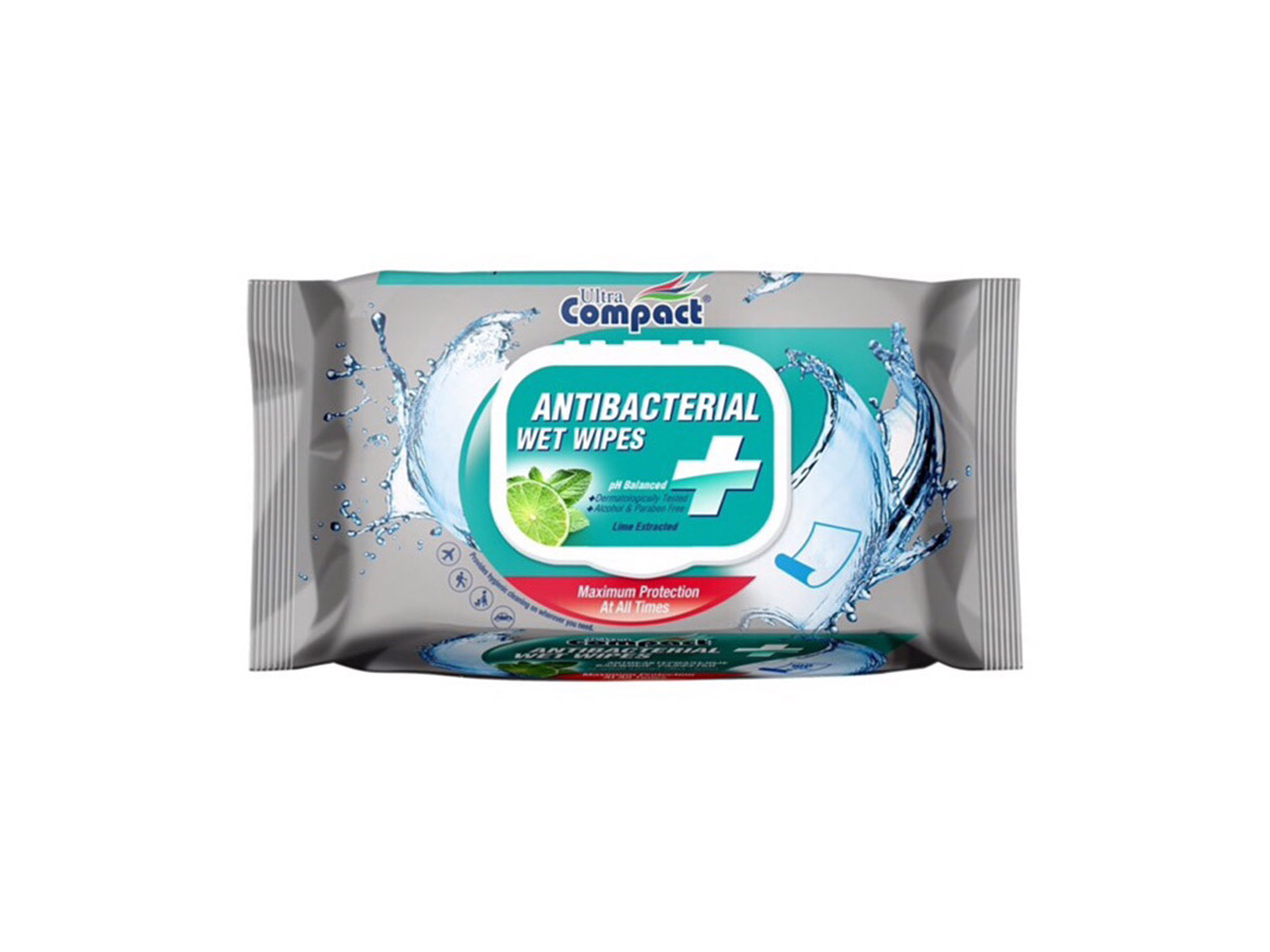 Ultra compact servetele umede antibacteriene 72 buc Lemon WW194