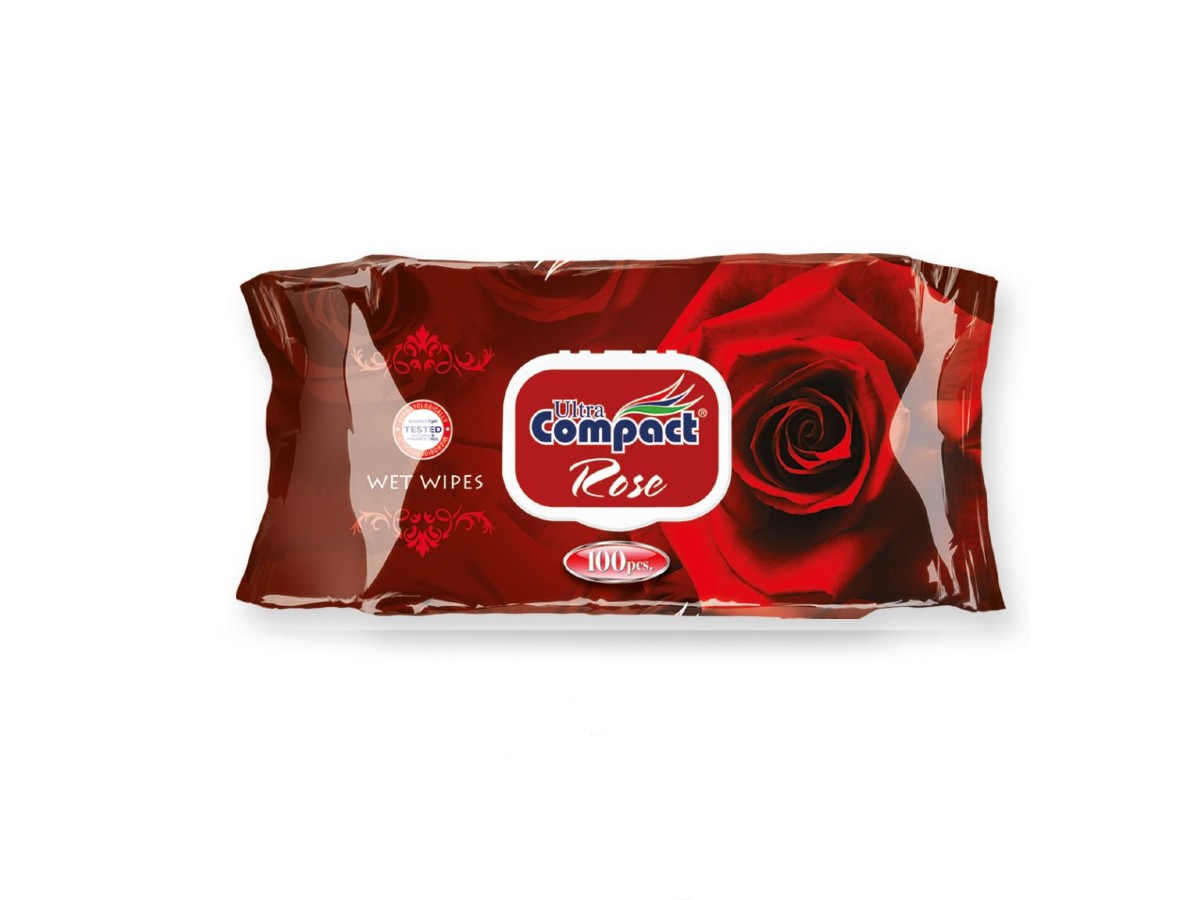 Ultra compact servetele umede cu capac Red Rose WW165 100 buc
